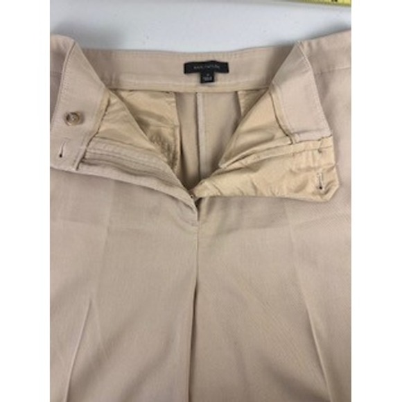 Ann Taylor Women Tan Cropped Wide Leg Pants Size 14 Cotton Blend - Picture 5 of 14